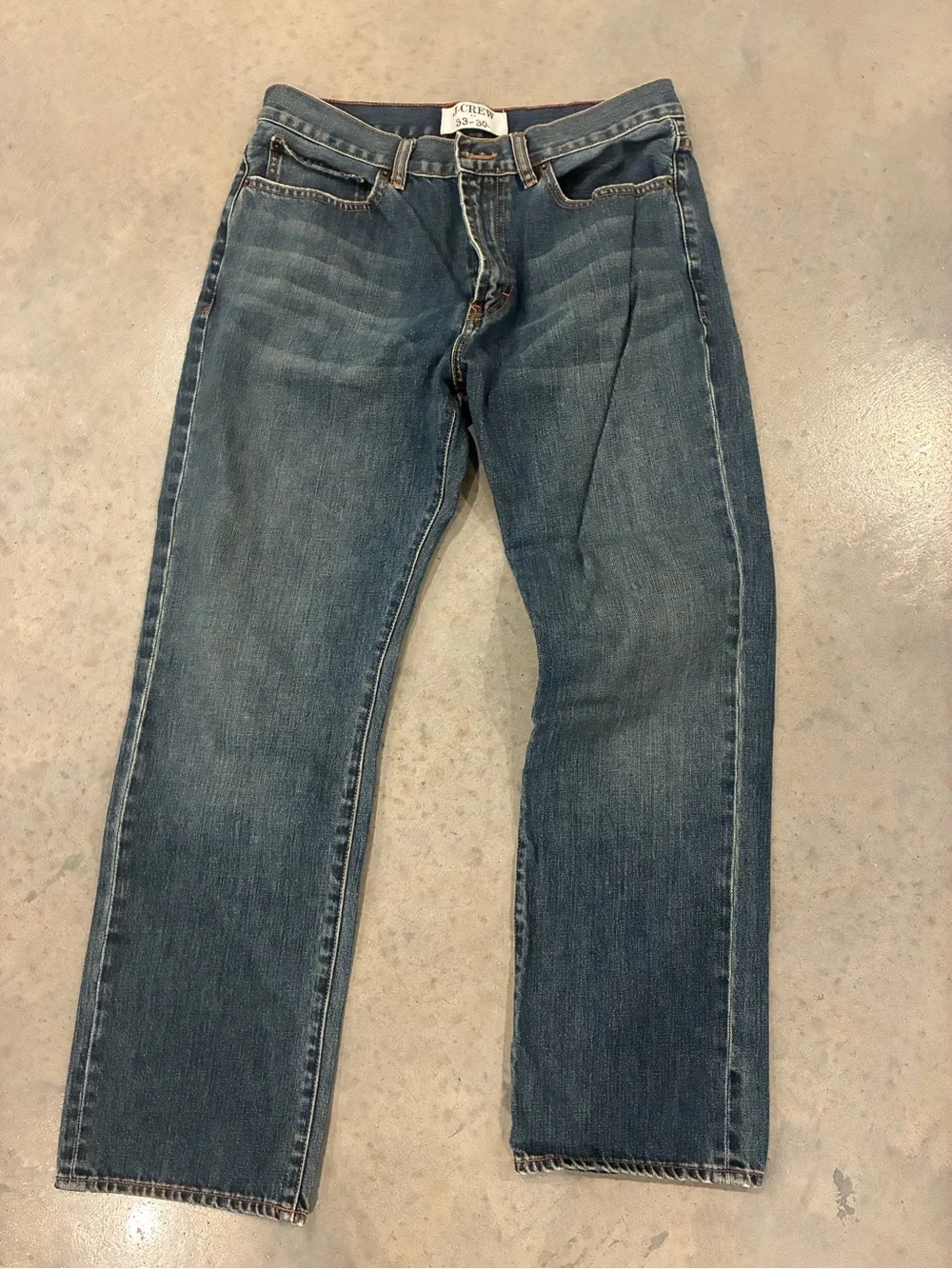 J. Crew Men's Medium Blue Straight-Leg Jeans